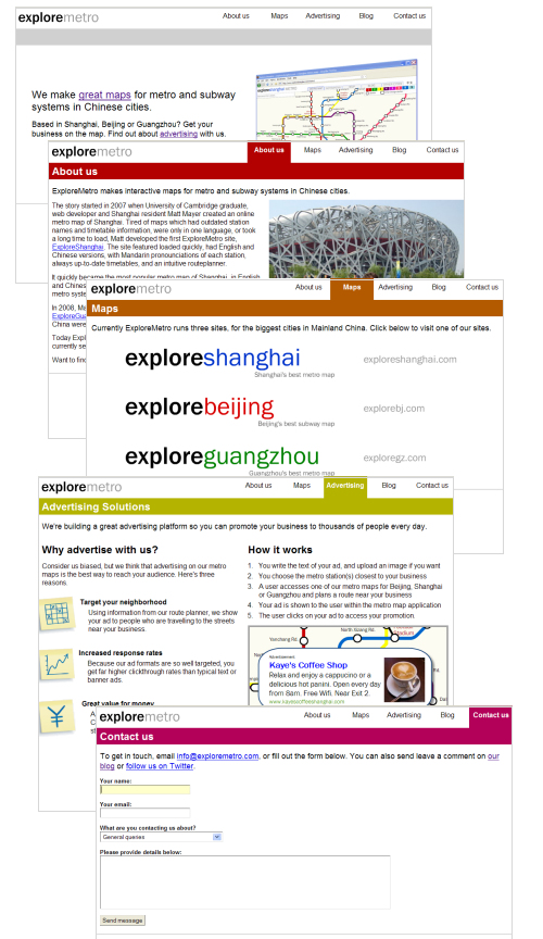 New pages on ExploreMetro.com